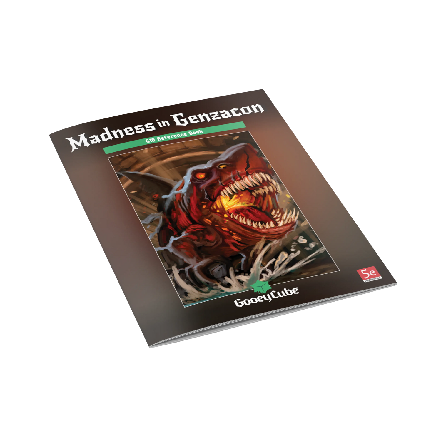 Tabletop RPG Cover of 'Madness in Genzacon' GM reference book