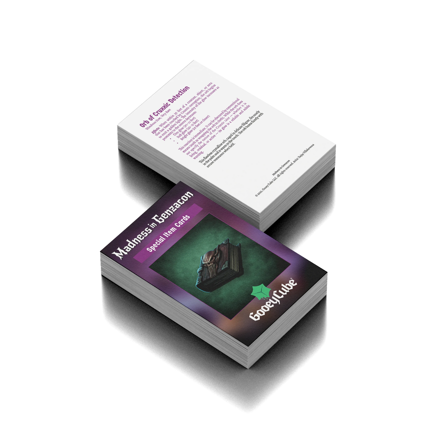 Tabletop RPG Madness in Genzacon Special Item Cards