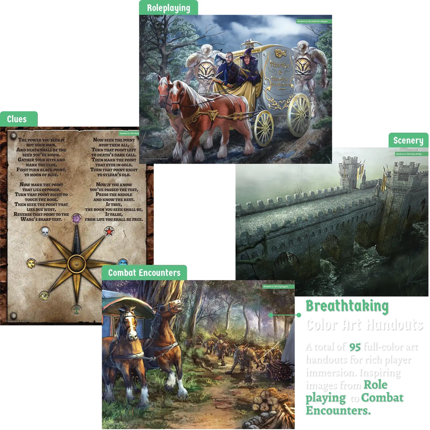 tabletop RPG player handouts and item cards