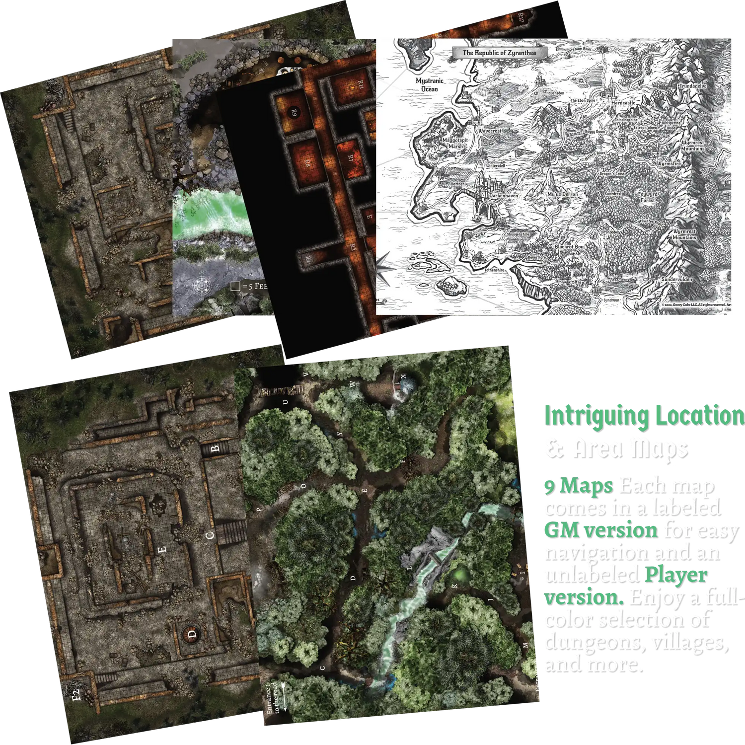 tabletop RPG hexcrawl map wilderness exploration