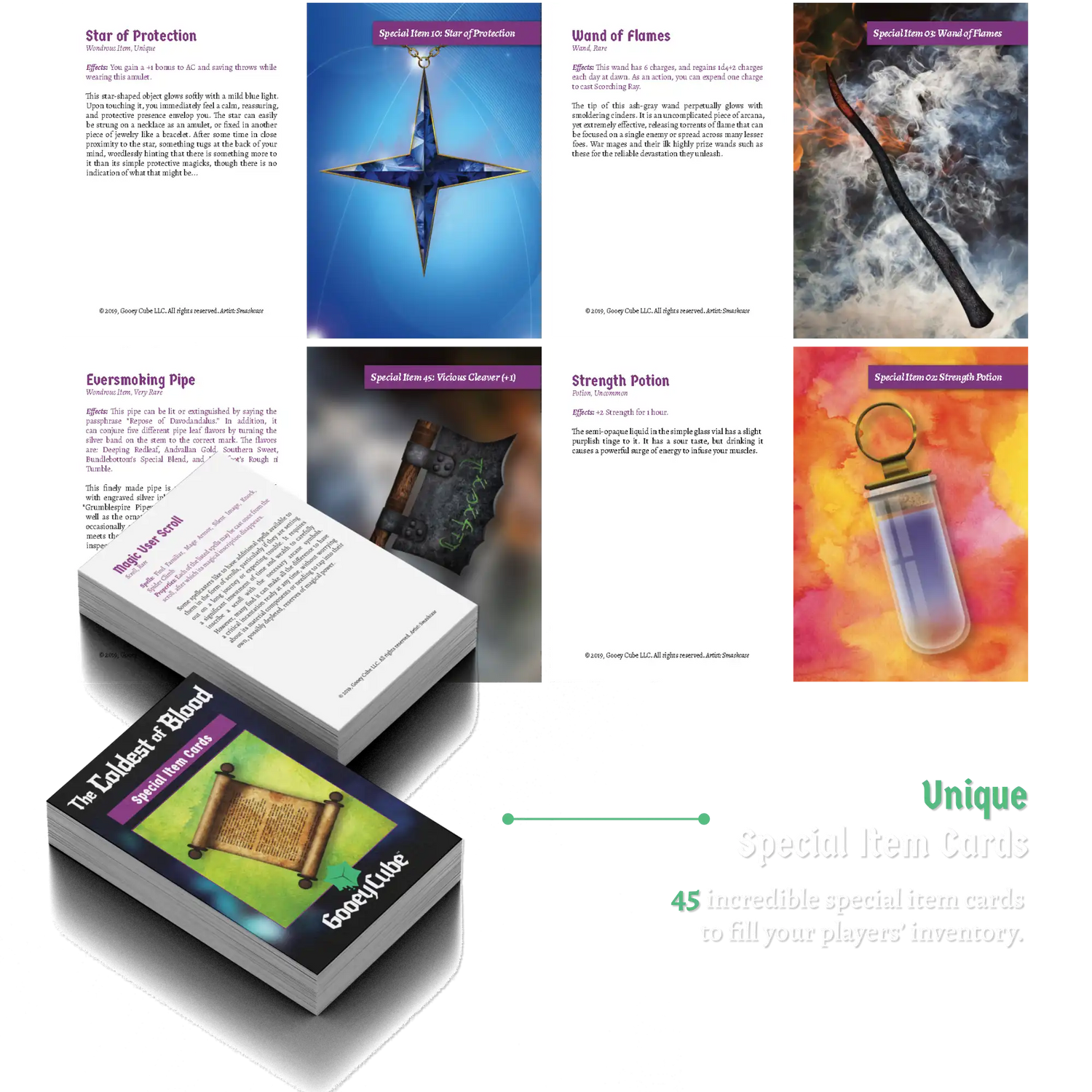 tabletop RPG player handouts and item cards