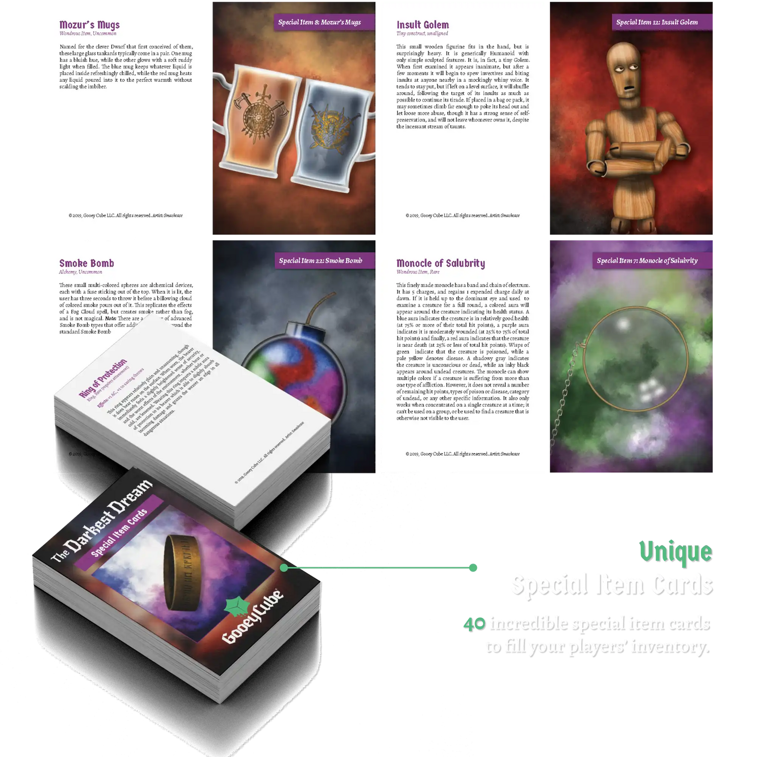 dnd player handouts and item cards