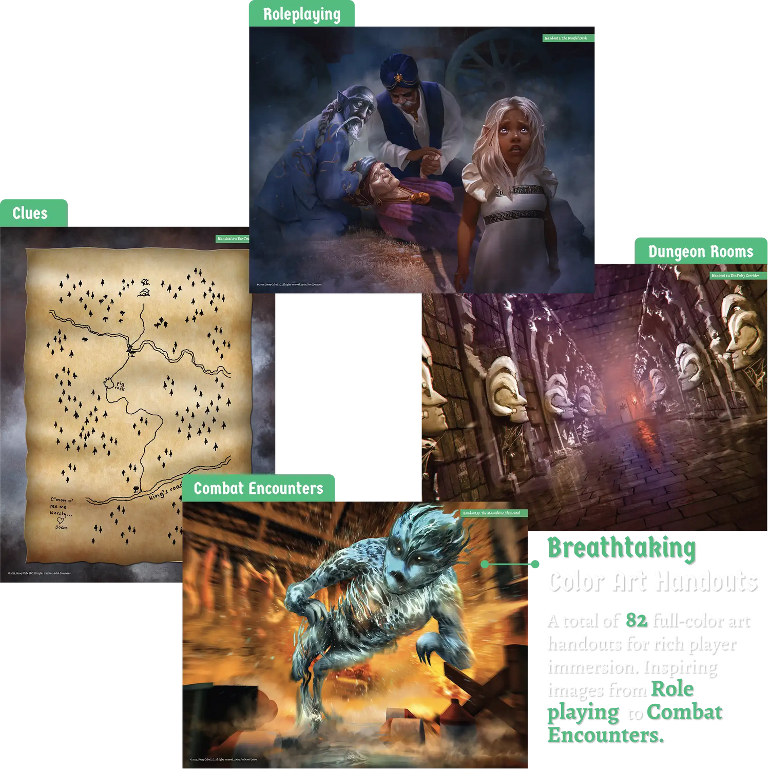tabletop RPG player handouts and item cards