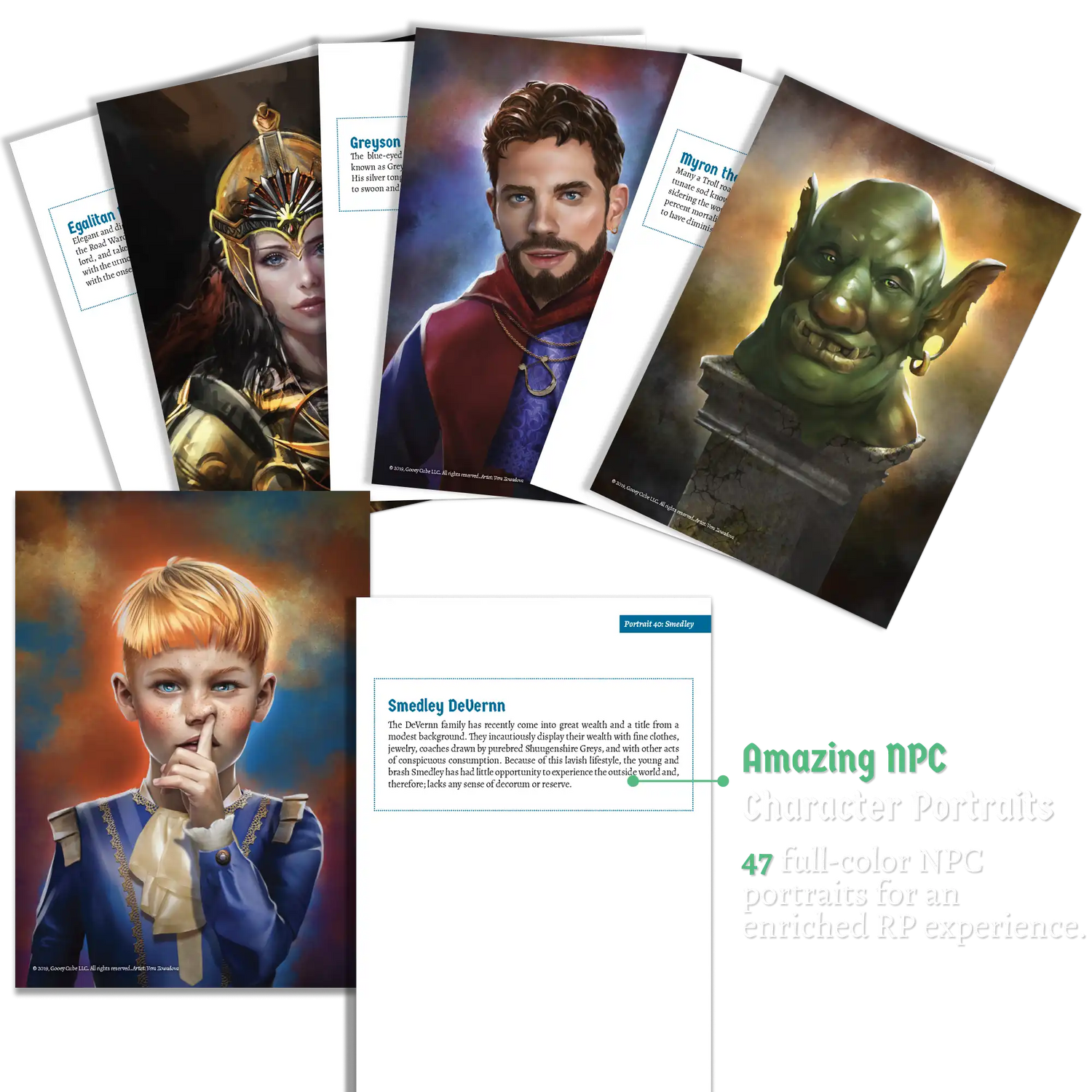 tabletop RPG player handouts and item cards