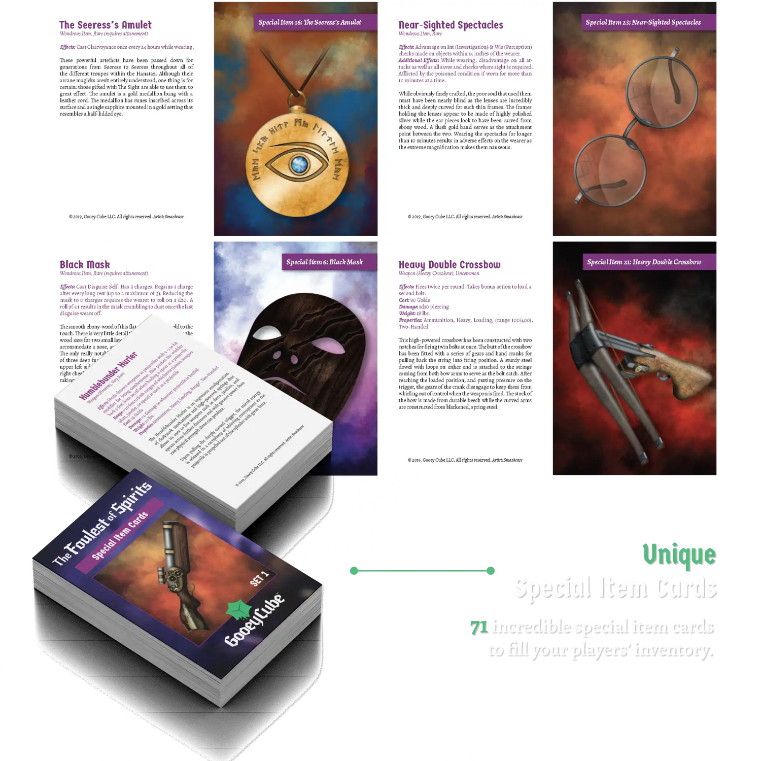 tabletop RPG player handouts and item cards