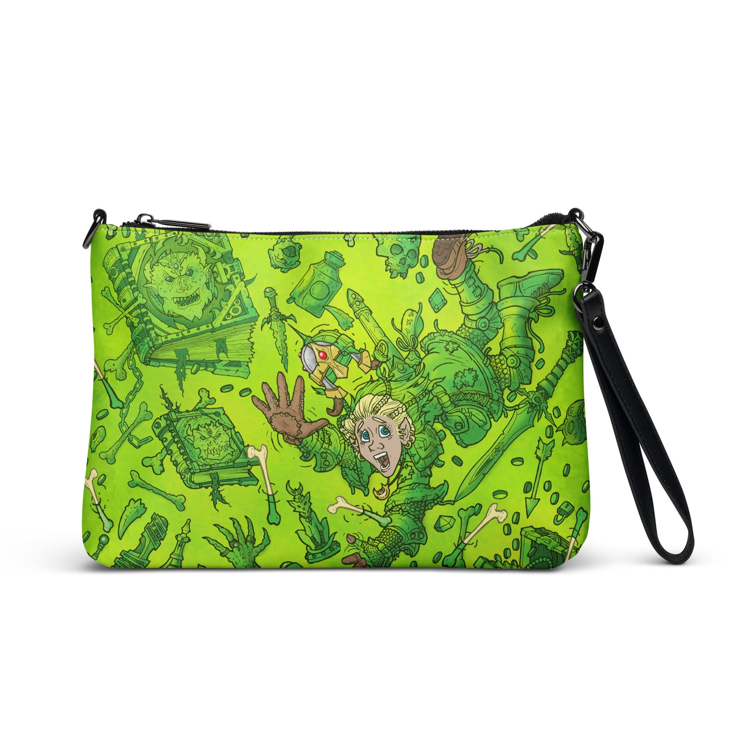 Gooey Cube Green Crossbody bag front