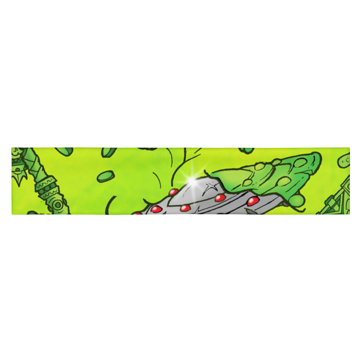 Gooey Cube Green All Over Print Headband