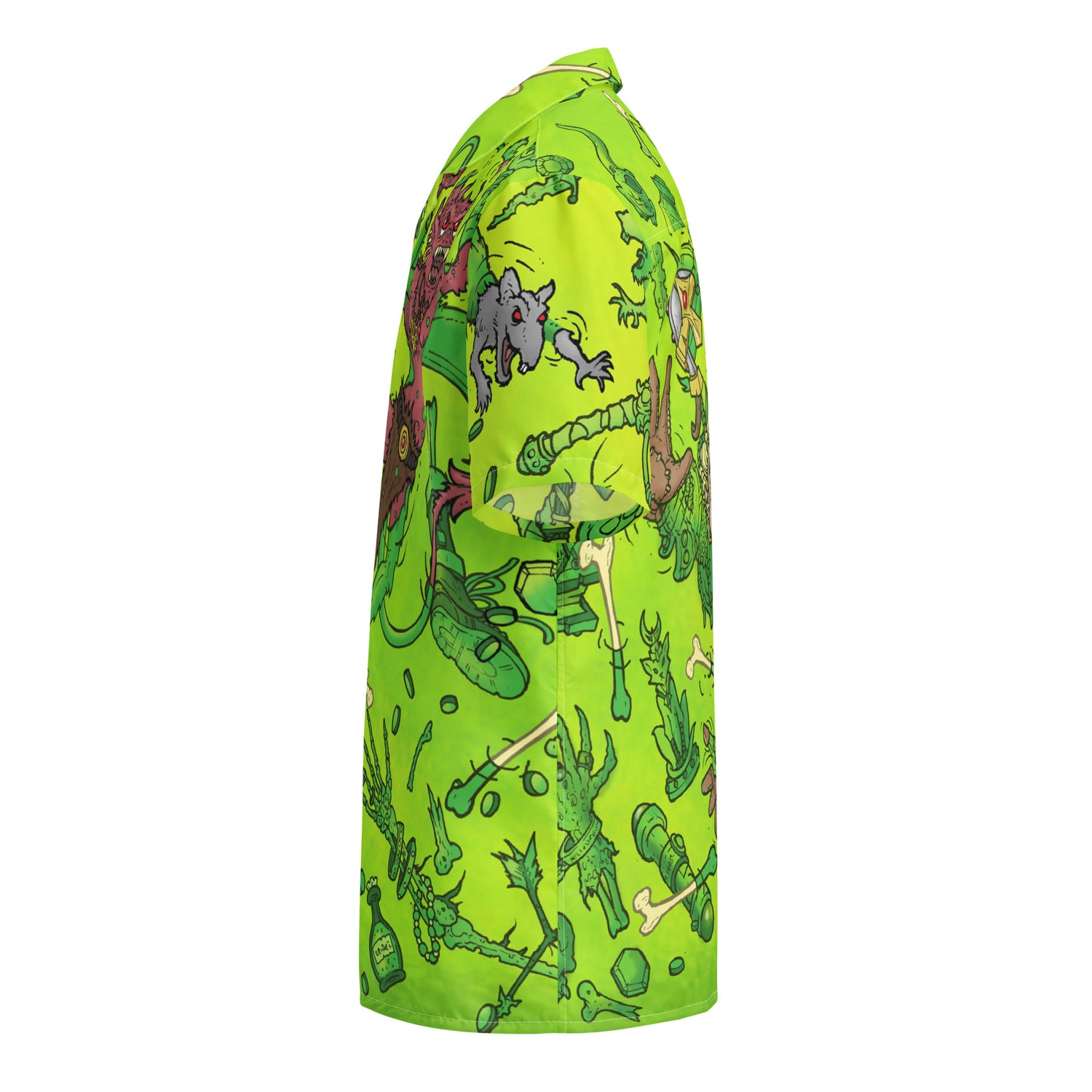 Gooey Cube Green All Over Print Unisex Button Shirt