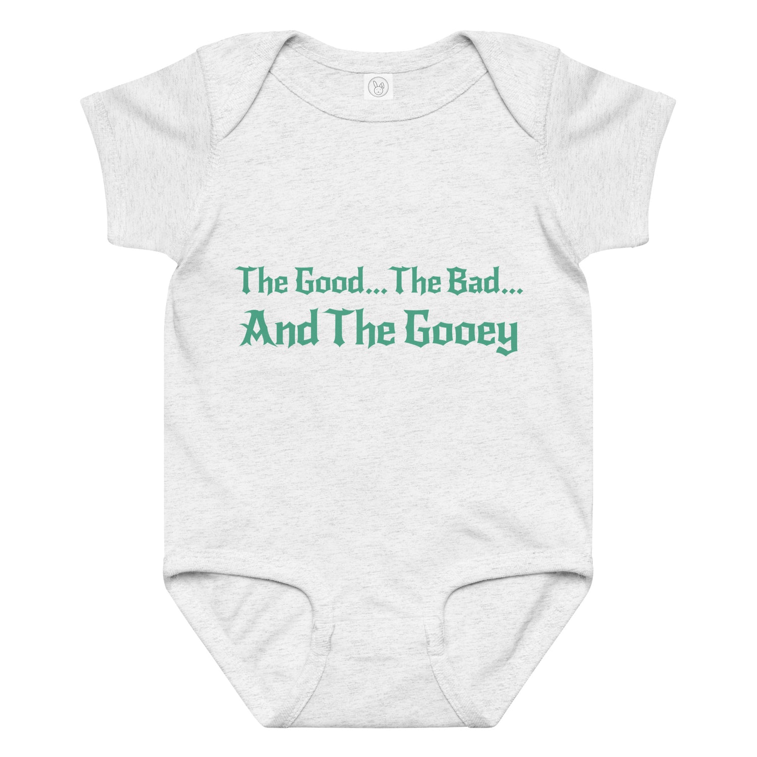 Ash Gray Gooey Cube Baby onesie front