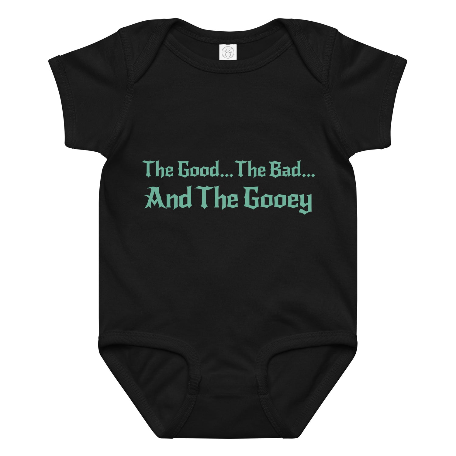 Black Gooey Cube Baby onesie front