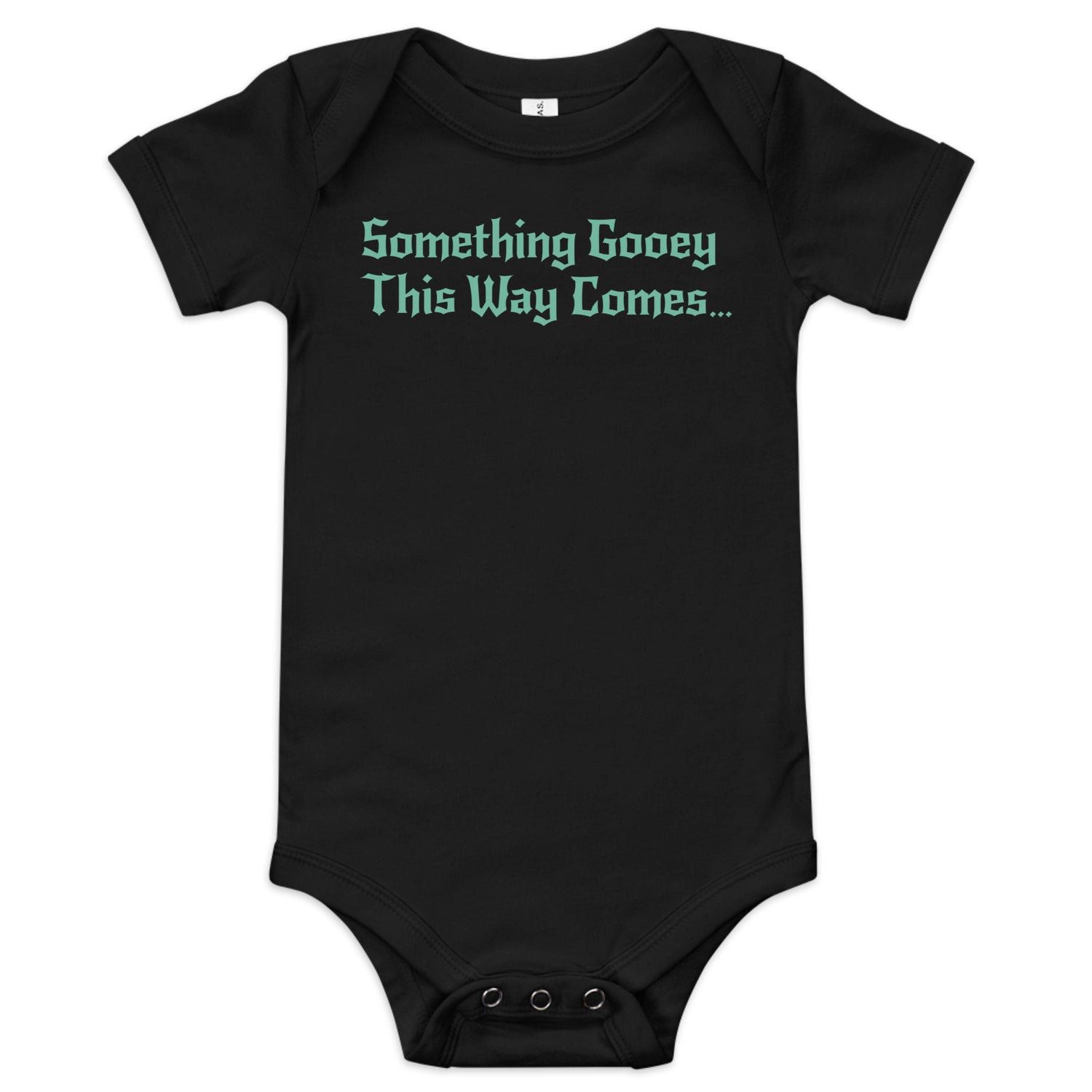 Black Gooey Cube Short Sleeve Baby Onesie