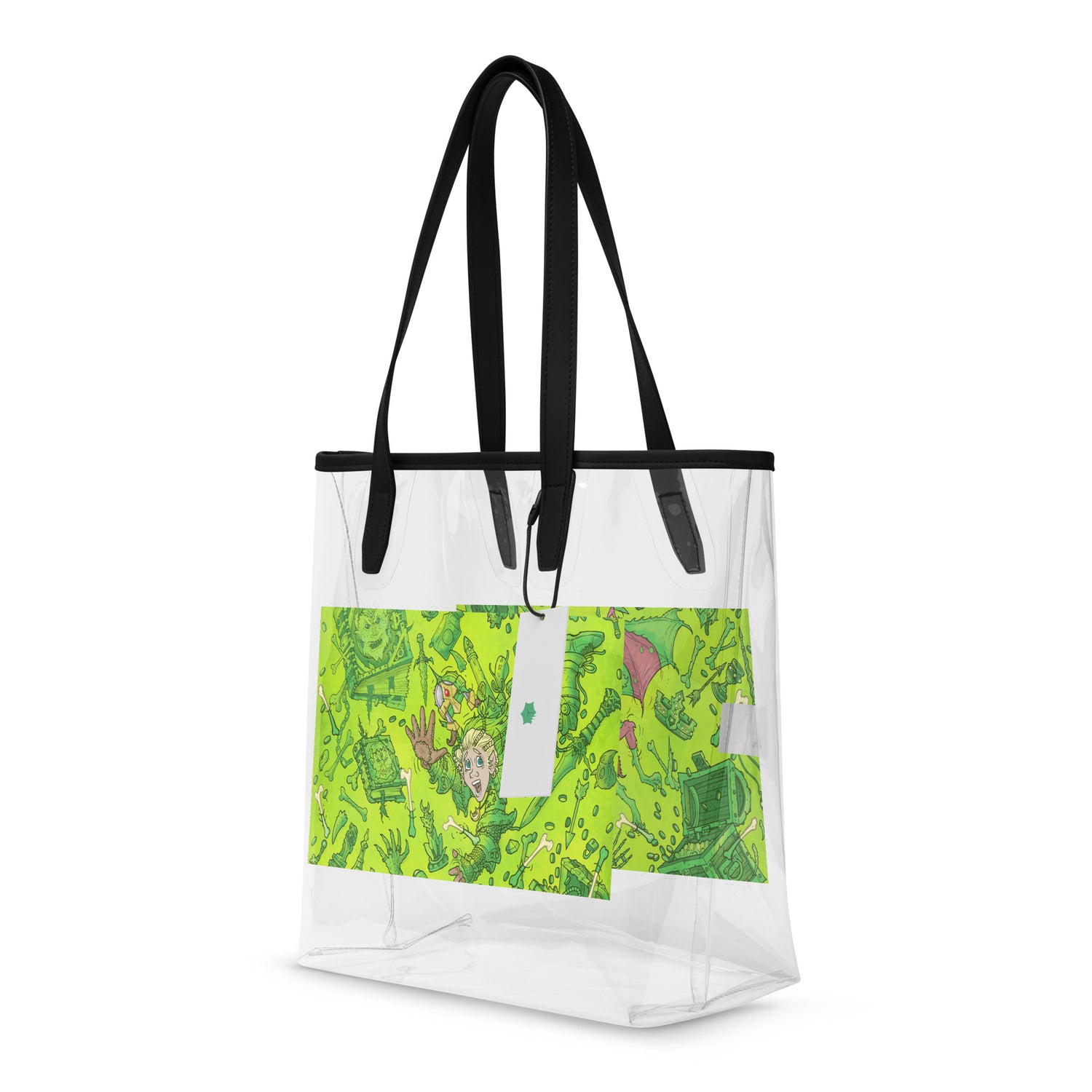 gooey cube clear tote bag
