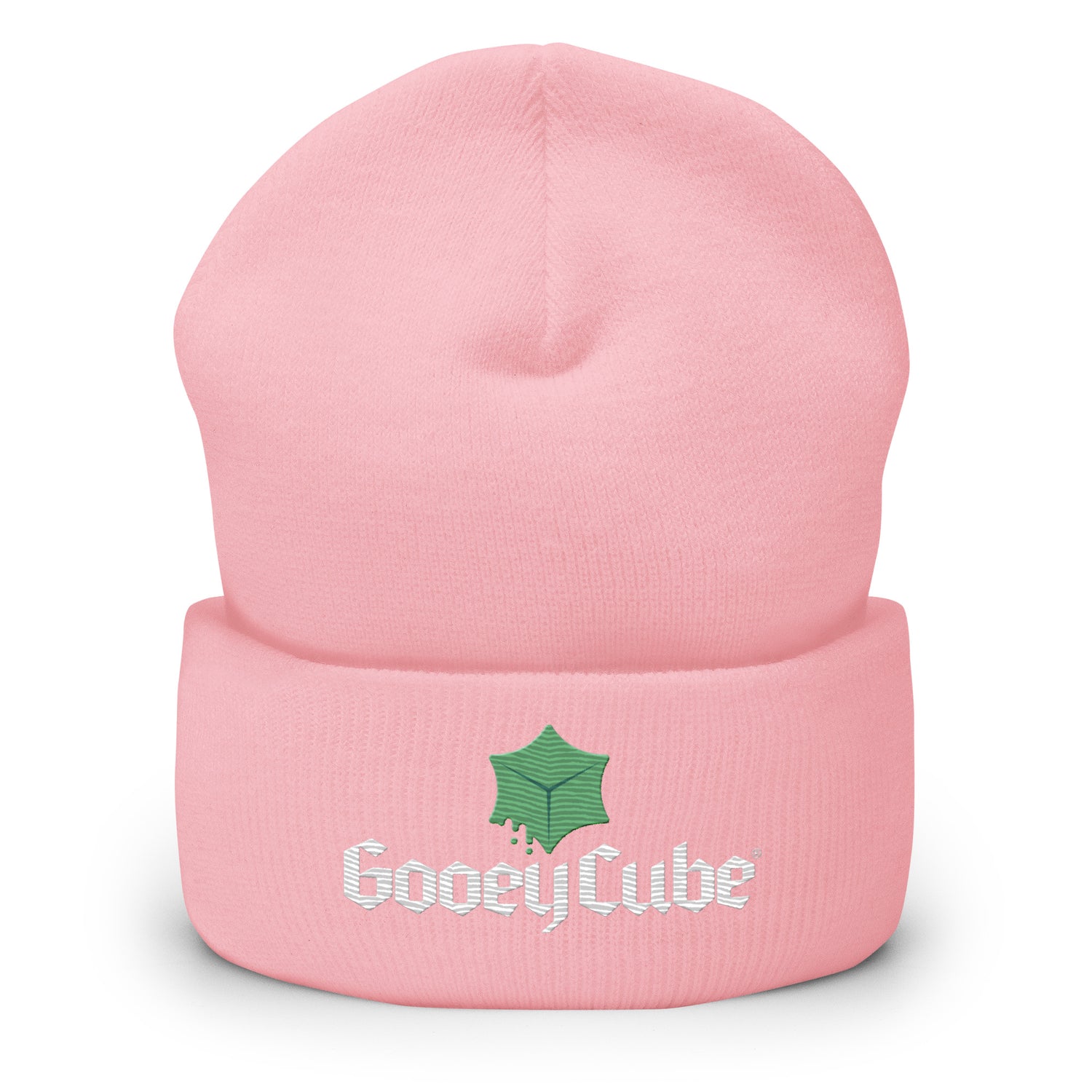 gooey cube cuffed beanie baby pink front