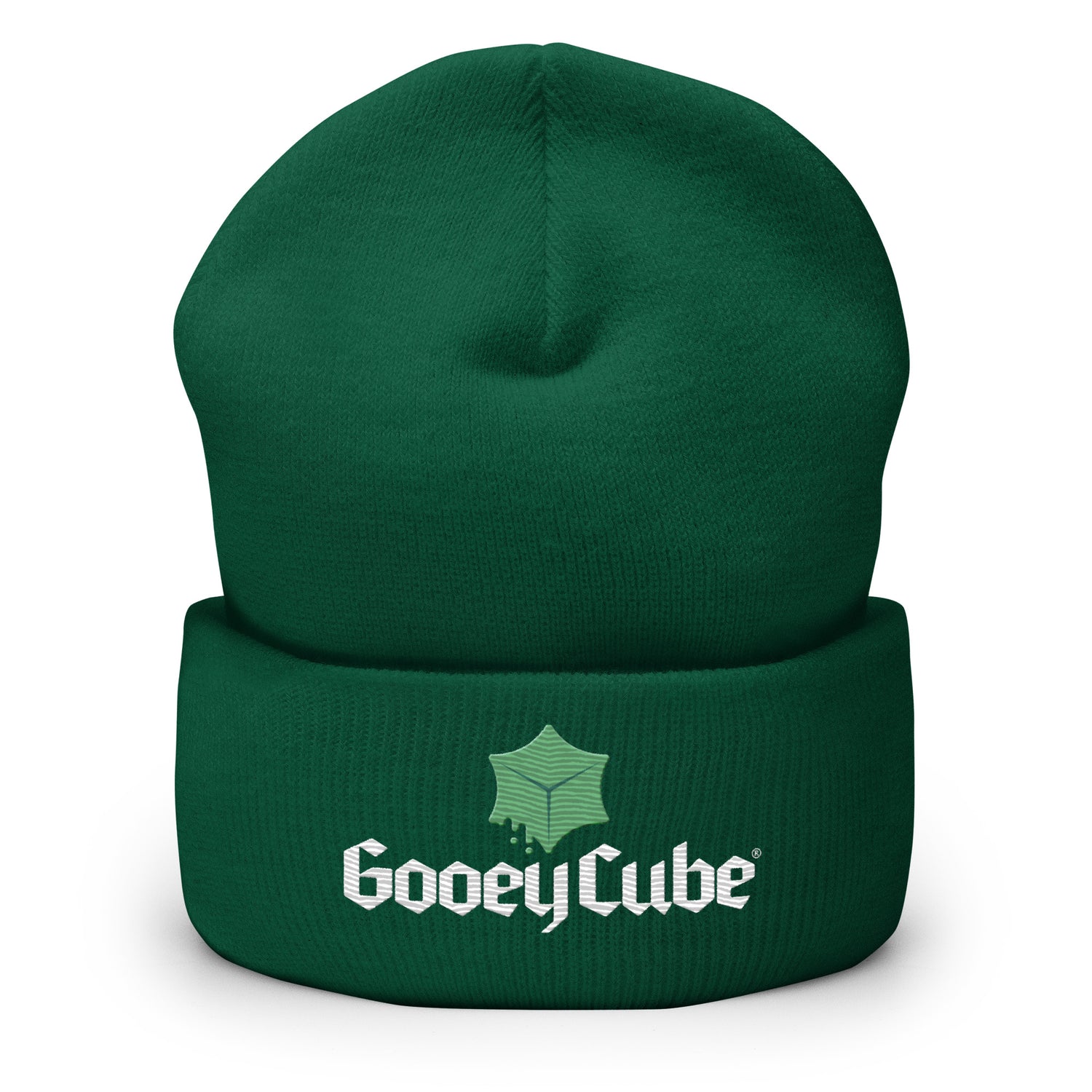 gooey cube cuffed beanie spruce front