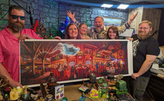 Gooey Cube with The Evening in Etholmm Canvas Print