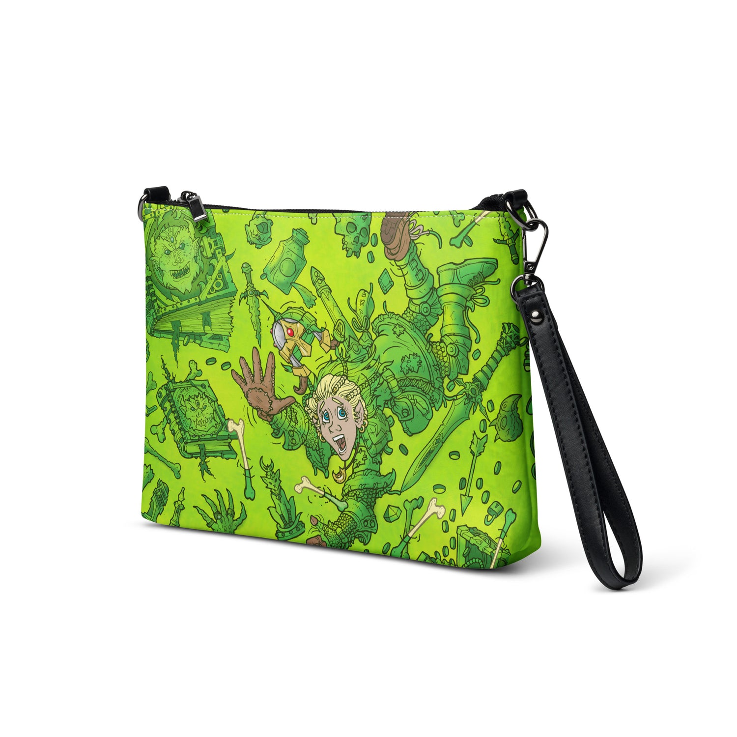 Gooey Cube Green Crossbody bag front