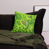 Gooey Cube Green All-over print pillow case 18" x 18" front