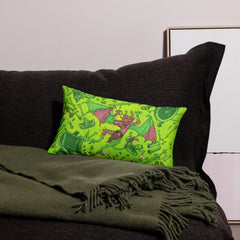 Gooey Cube Green All-over print pillow case 20" x 20" back