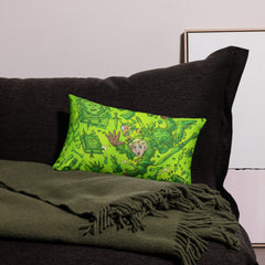 Gooey Cube Green All-over print pillow case 20" x 12" front
