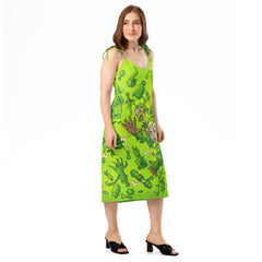 tabletop rpg tie-strap midi dress