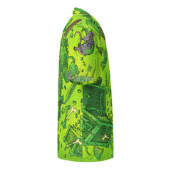 Gooey Cube Green All Over Print Unisex Button Shirt 