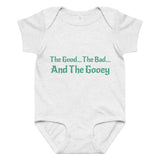 Ash Gray Gooey Cube Baby onesie front