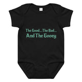 Black Gooey Cube Baby onesie front