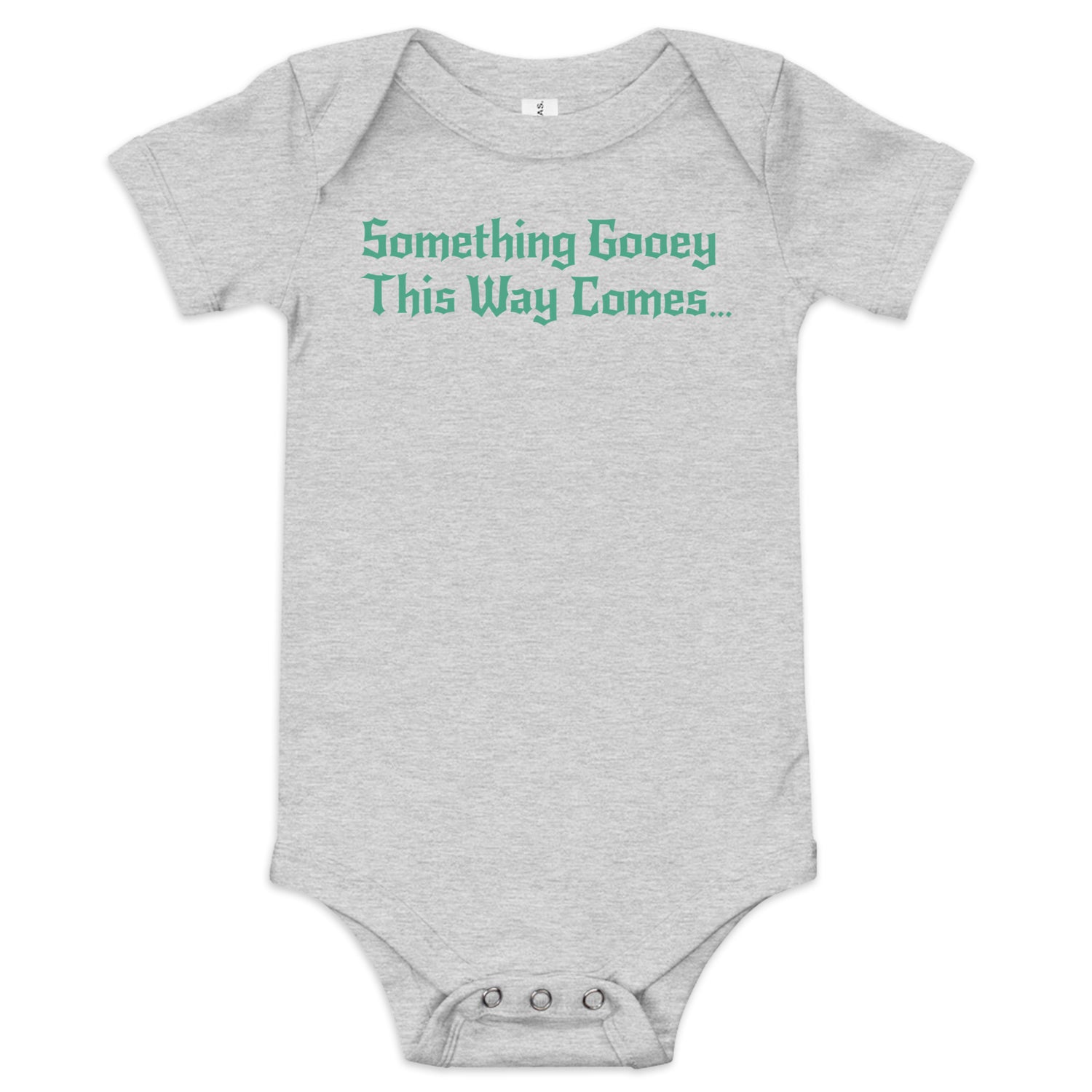 Heather Grey Gooey Cube Baby Short Sleeve Onesie