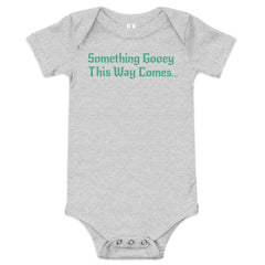 Heather Grey Gooey Cube Baby Short Sleeve Onesie