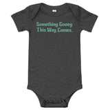 Dark Heather Grey Gooey Cube Short Sleeve Baby Onesie