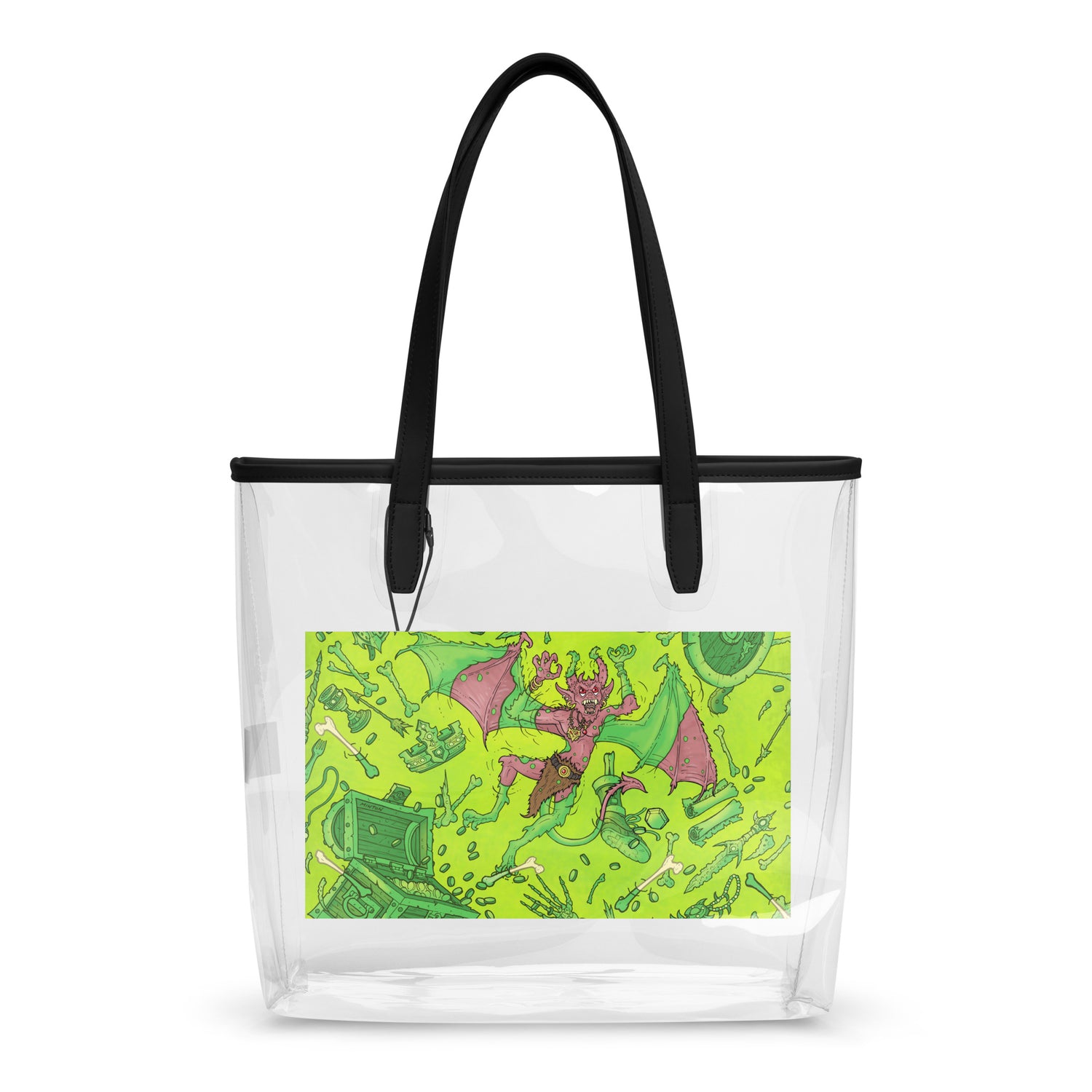 gooey cube clear tote bag