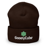 gooey cube cuffed beanie brown front