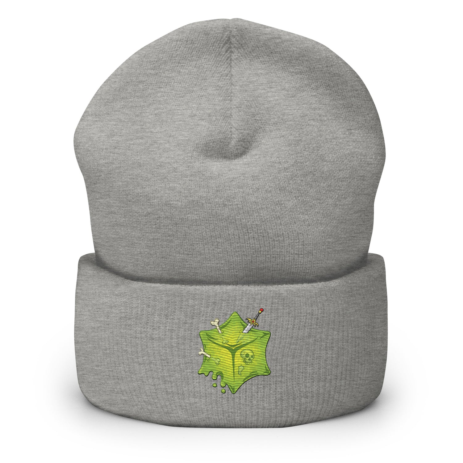 Gooey Cube Heather Grey Beanie Front