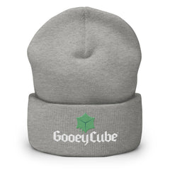 gooey cube cuffed beanie heather grey  front