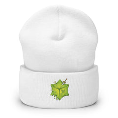 Gooey Cube White Beanie Front