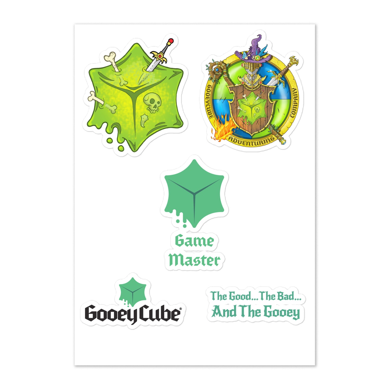 Gooey Cube Tabletop Rpg Sticker Sheet