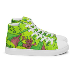 Gooey Cube Green Men's High Top Canvas Sneaker