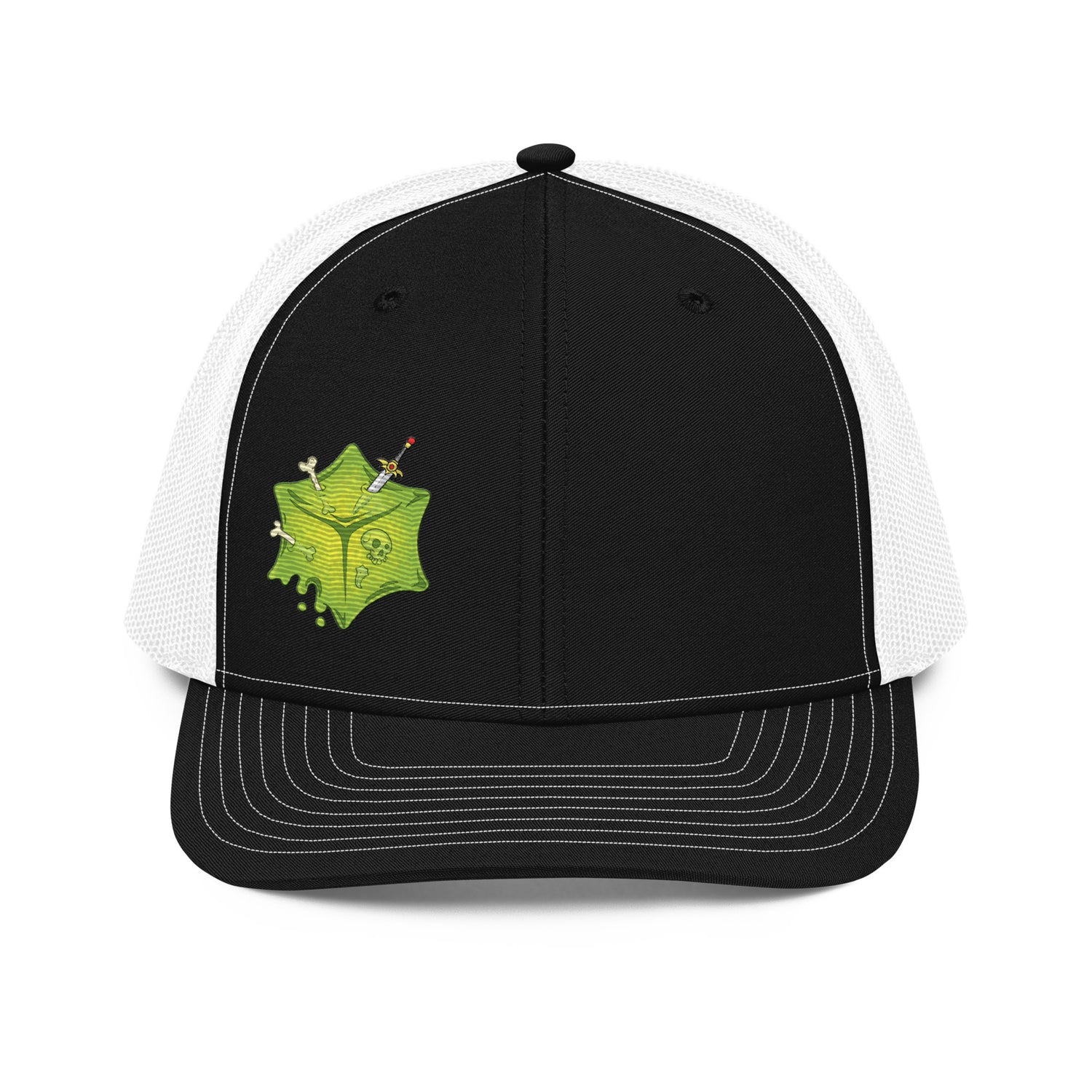 Gooey Cube The Cube Black and White Snapback Trucker Hat