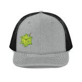 Gooey Cube The Cube Heather Gray and Black Snapback Trucker Hat