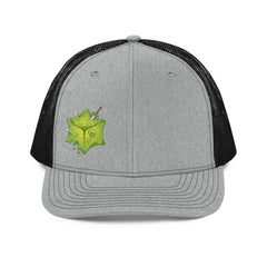 Gooey Cube The Cube Heather Gray and Black Snapback Trucker Hat