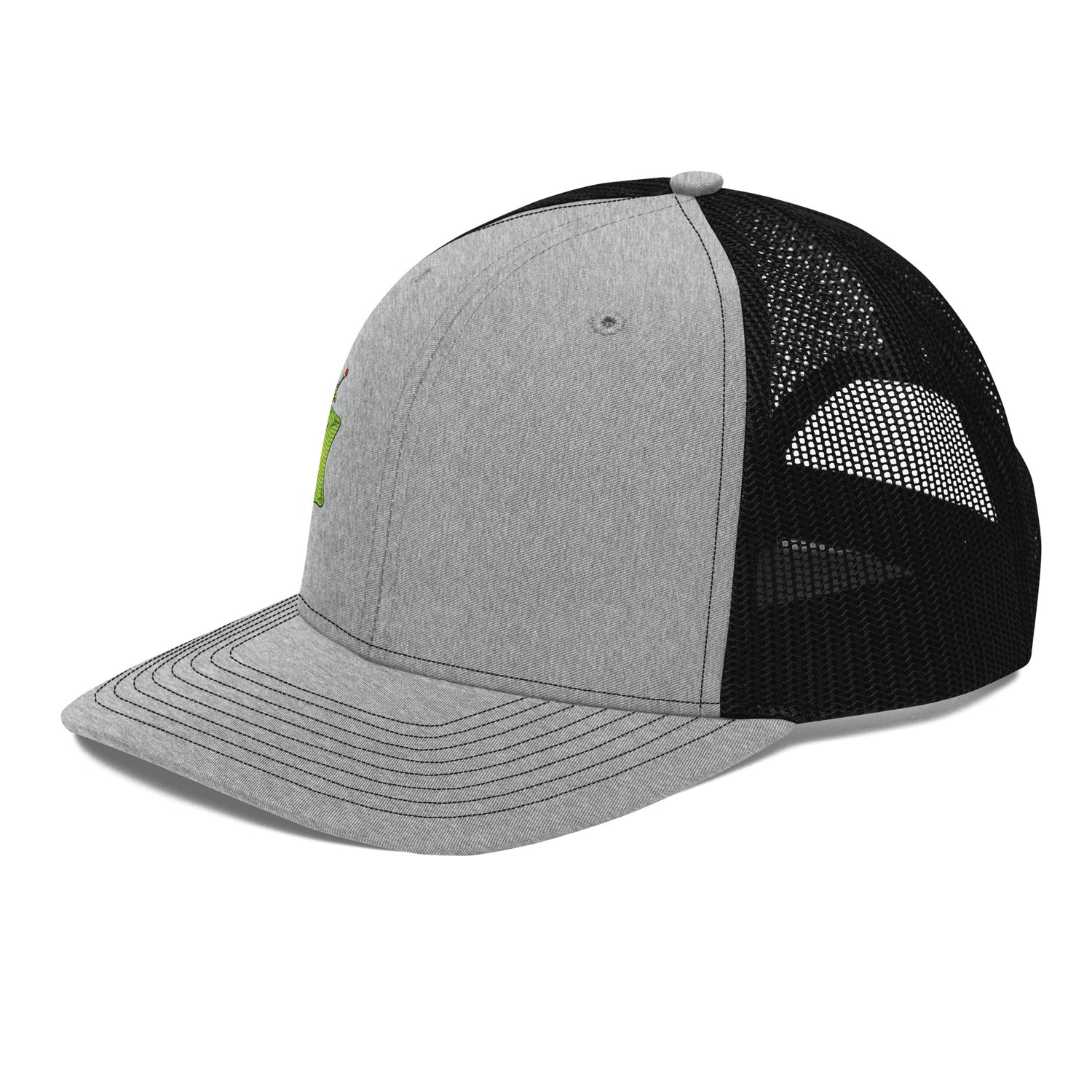 Gooey Cube The Cube Heather Gray and Black Snapback Trucker Hat