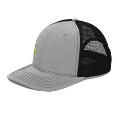 Gooey Cube The Cube Heather Gray and Black Snapback Trucker Hat