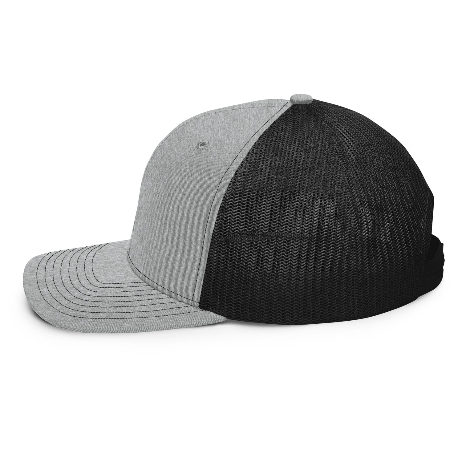 Gooey Cube The Cube Heather Gray and Black Snapback Trucker Hat