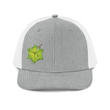 Gooey Cube The Cube Heather Gray and White Snapback Trucker Hat