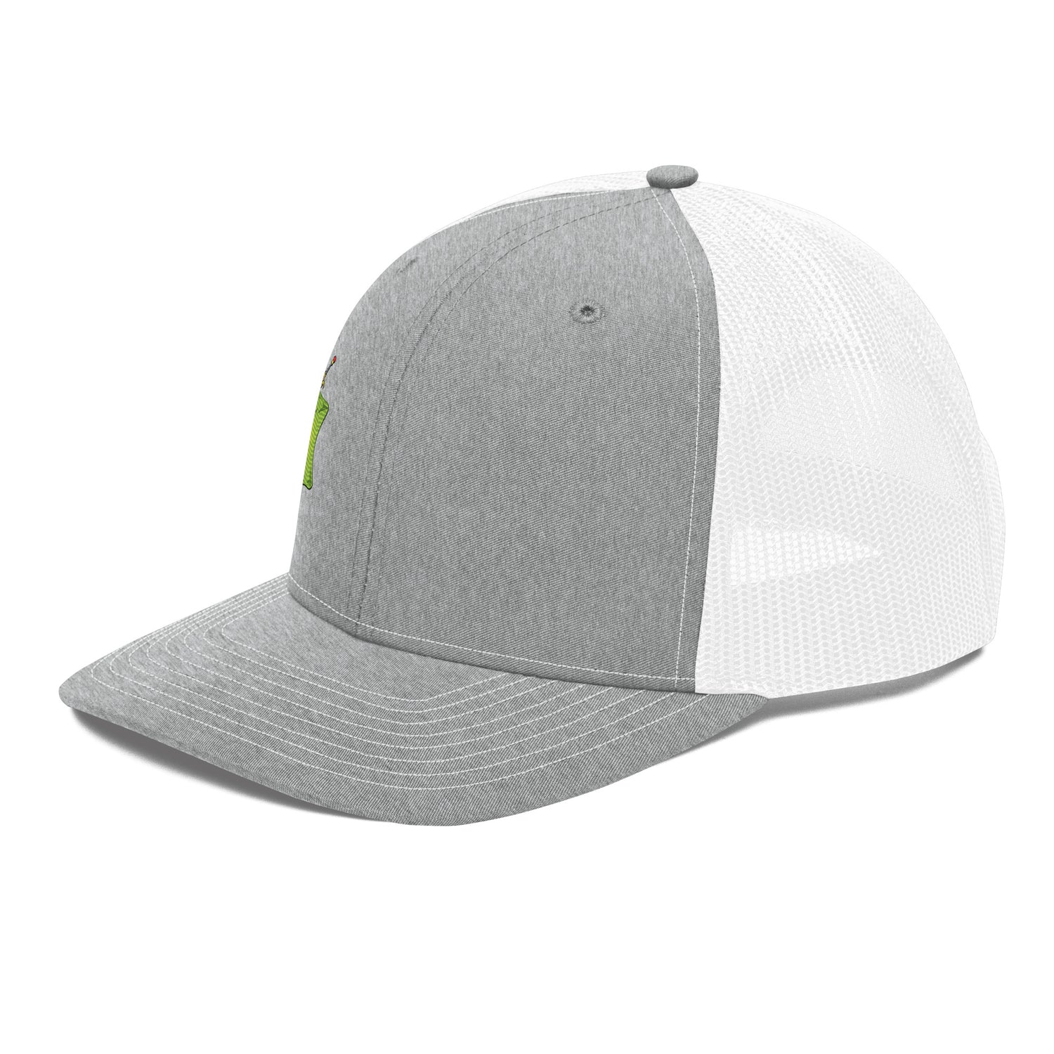 Gooey Cube The Cube Heather Gray and White Snapback Trucker Hat