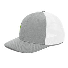 Gooey Cube The Cube Heather Gray and White Snapback Trucker Hat