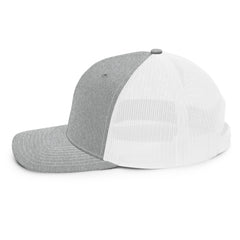 Gooey Cube The Cube Heather Gray and White Snapback Trucker Hat