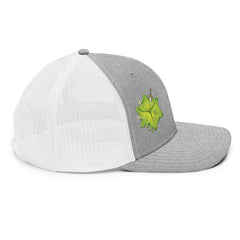 Gooey Cube The Cube Heather Gray and White Snapback Trucker Hat