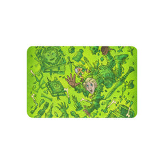 Gooey Cube Green All Over Print Sherpa Blanket Front 37"x57" 