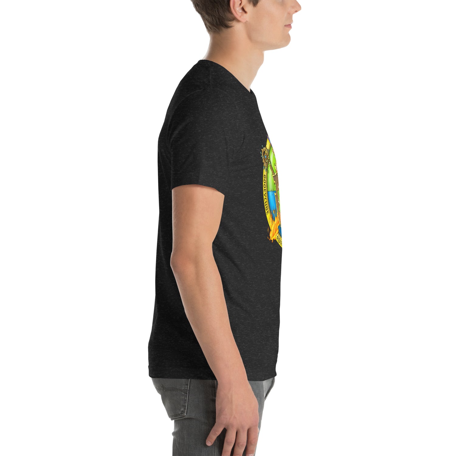 Gooey Cube Heather Black Unisex T-Shirt